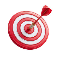 Red And White Target Board With Dart Arrow In 3d, high resolution digital graphic illustration for web and print use with clean background perfect for ads social media banners posters