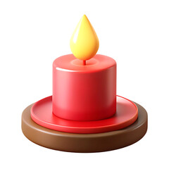 Elegant Candle with Warm Glow &ndash; Atmospheric Lighting for Cozy Ambiance