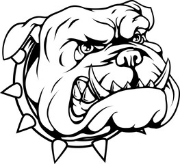 Bulldog Dog Mean Tough Mascot