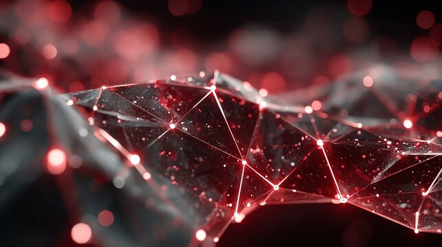 A dark futuristic wallpaper with red glowing lines, geometric shapes, and neon effects, perfect for video mapping and digital projects.