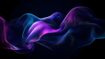 Abstract Digital Wave Art Design