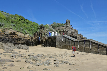 GR 34 le sentier des douaniers en Bretagne en France : de Saint-Malo à Lancieux (Dinard, plage de...