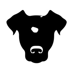 Dark gray dog silhouette icon