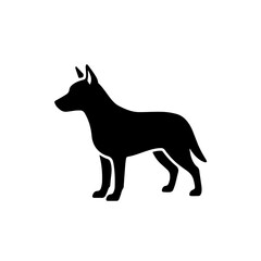 Dark silhouette of a dog