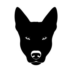 Obraz premium Dog head silhouette minimal design