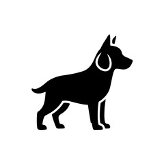 Dog silhouette icon pet animal