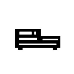 Simple flat bed icon for website