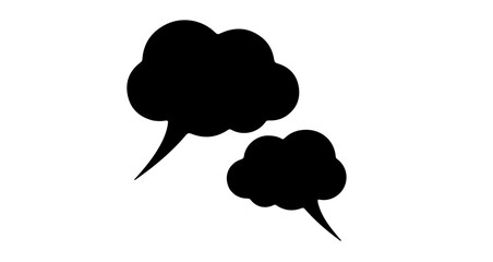 Two speech bubbles communication