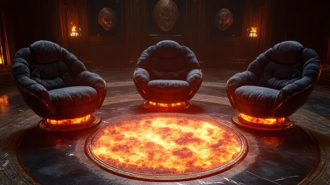 Infernal Throne Room Chairs - Powered by Adobe