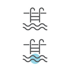 Swimming Pool, Vector, simple Icon.