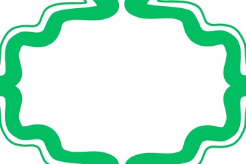 green frame with a pattern