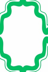 green frame with a pattern