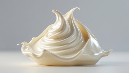 Creamy Whirl: The Elegance of White Chocolate in Motion