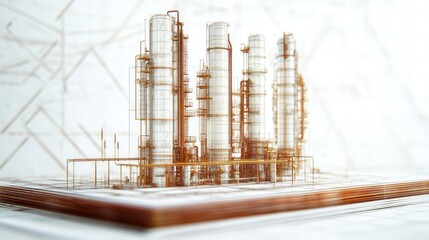 3D model of an oil refinery