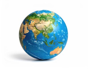 Obraz premium Earth, The Planet: A striking image of planet Earth, a blue sphere adorned with continents and oceans, evoking a sense of wonder and the fragility of our shared home. 
