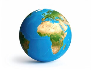 Obraz premium Global Sphere: A detailed depiction of planet earth showcasing continents, oceans, and landmasses in vivid colors, evoking a sense of wonder about our world.