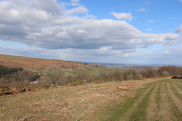 Fototapeta premium Summertime landscape along Hergest Ridge