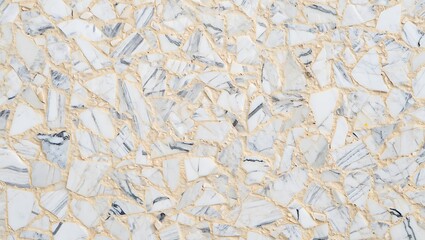 Textured White and Beige Terrazzo Surface High-Resolution Background Image