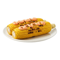 Grilled corn on the cob with herbs