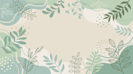 Spring background with beautiful. Hand drawn colourful art background design.