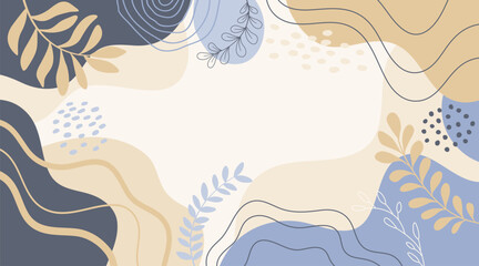 Spring background with beautiful. Hand drawn colourful art background design.