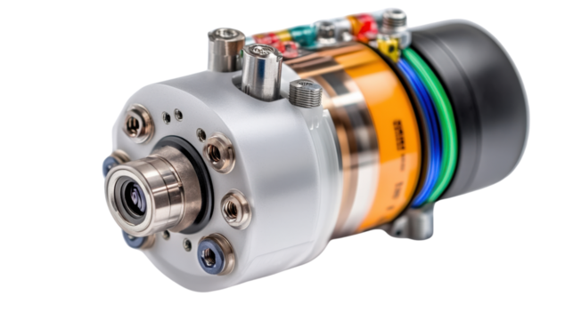 Precision engineering motion control system industrial setting product photography high-tech environment close-up view innovation