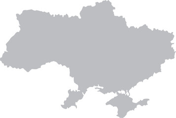 Ukrainian map isolated on white background. Vector illustration