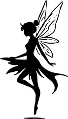 silhouette of a fairy