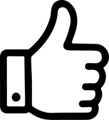 굵은 선 스타일 좋아요 아이콘 피드백 픽토그램