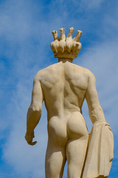 Nice, France, Europe. Marble statue in the main plaza in Nice