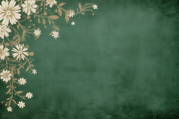 Vintage Botanical Chalkboard: Pastel Floral Art, Nature-inspired Elegance