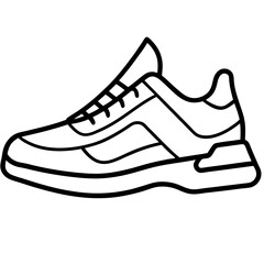 Sport shoes vector illustration with isolated black sneakers, perfect for fashion, footwear, or running themes