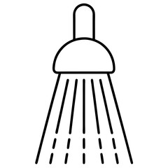 Isolated vintage birdcage design shower head icon