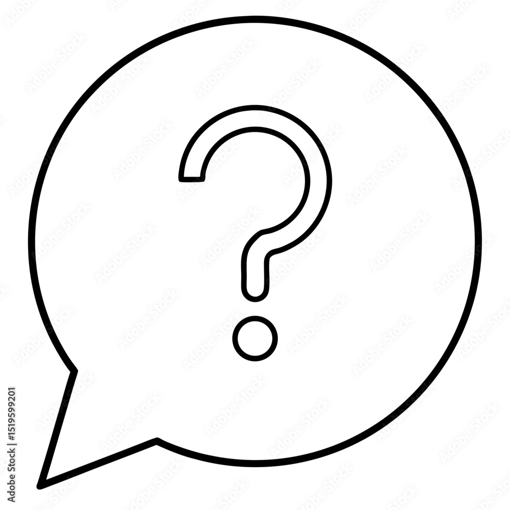 Poster black and white 3d vector question mark icon for web help and support