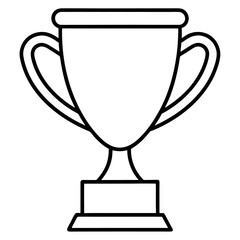 Gold trophy cup isolated: a shiny prize icon for champion success and achievement