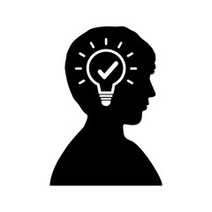 Creative mind icon. Innovative thinking icon. Creative mindset icon. Vector illustration design