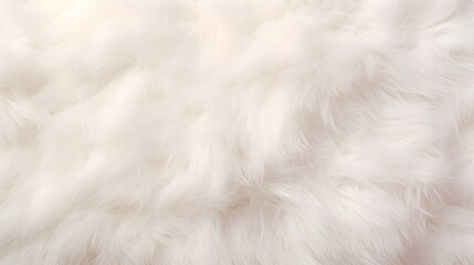 Obraz premium Soft White Fluffy Fur Texture Background Luxurious Elegant and Smooth Faux Fur Surface