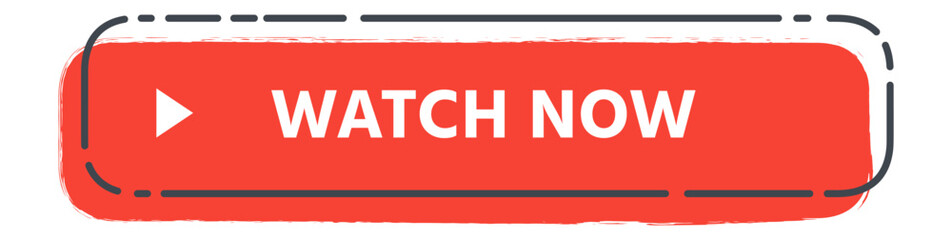 Red rectangular button featuring rounded corners and a prominent play symbol, inviting viewers to engage with video content, complemented by the text watch now in white