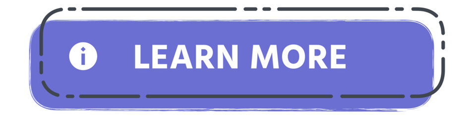 Purple button with information icon inviting users to learn more, perfect for websites and online platforms seeking to provide additional details or resources