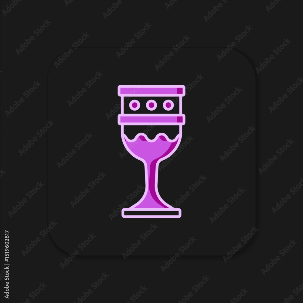 Poster filled outline medieval goblet icon isolated on black background. holy grail. flat filled outline st