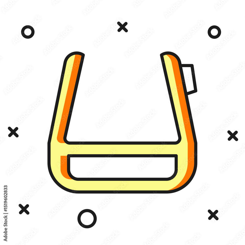 Aufkleber filled outline smart glasses mounted on spectacles icon isolated on white background. wearable elect