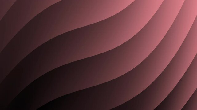 Soft, flowing abstract waves in shades of maroon and pink create a smooth, modern background, abstract texture gradient motion background animation.