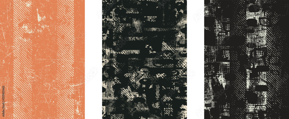 Leinwandbilder Glitch distorted geometric shape . Noise destroyed logo . Trendy defect error shapes . Glitched frame .Grunge textured . Distressed effect .Vector shapes with a halftone dots screen print texture.