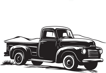 old truck isolated on white