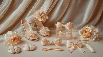 Elegant Peach Accessories Display