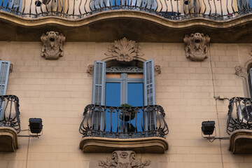 Interesting Art Nouveau Architecture Buildings facade in Barcelona, Spain. (Arquitectura modernista).
These fancy buildings date for the most from the early XXth century.
