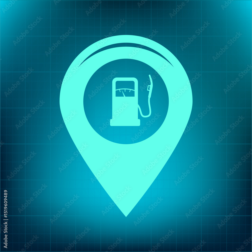 Poster vector icon on a blue background with a gradient