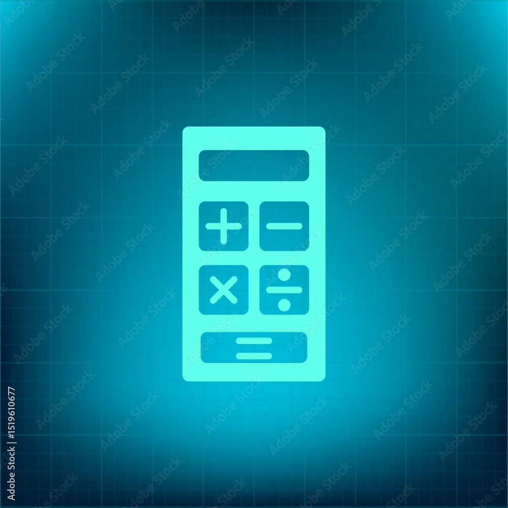 Poster vector icon on a blue background with a gradient