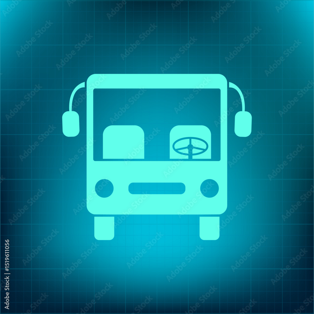 Poster vector icon on a blue background with a gradient