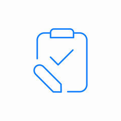 clipboard check mark icon sign vector